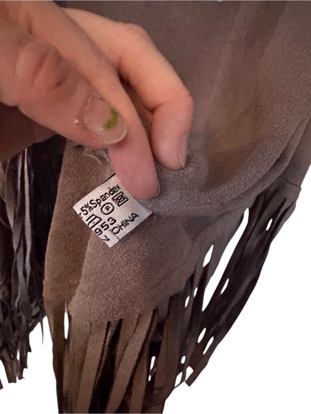 Brown Fringe Faux Suede Vest - Picture 4 of 6